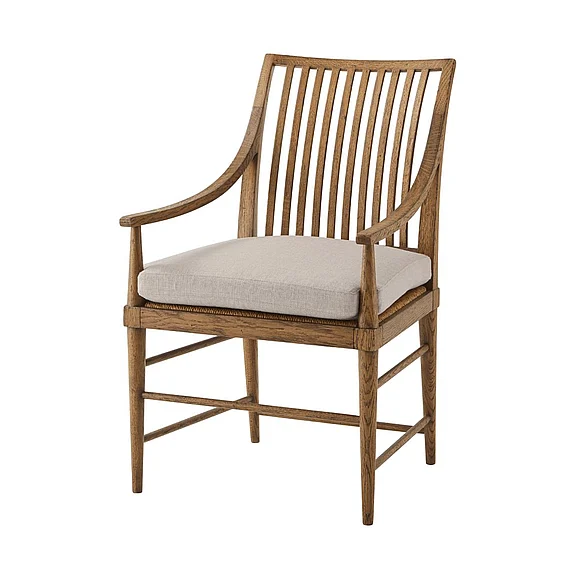 Theodore Alexander Nova Dining Arm Chair III in Dawn TAS41025.1BUS (Set of 2) CLOSEOUT