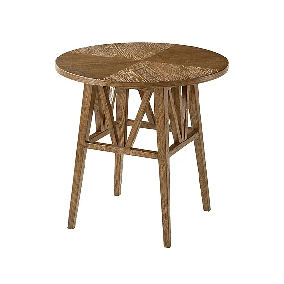 Theodore Alexander Nova Round Side Table in Dawn TAS50078.C253 CLOSEOUT