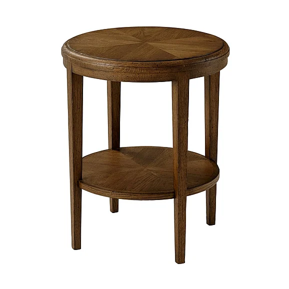Theodore Alexander Nova Two Tiered Round Side Table in Dusk TAS50083.C254