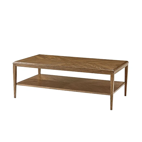 Theodore Alexander Nova Undertier Shelf Cocktail Table in Dawn TAS51061.C253