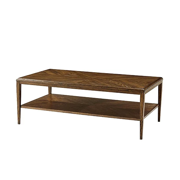 Theodore Alexander Nova Undertier Shelf Cocktail Table in Dusk TAS51061.C254