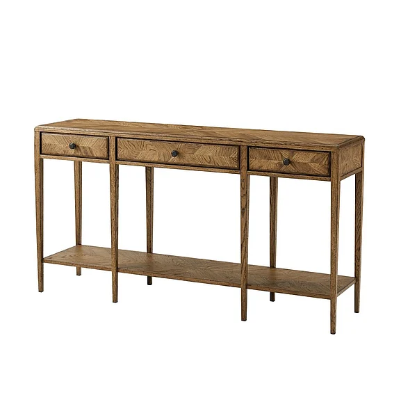 Theodore Alexander Nova Two Tiered Console Table in Dawn TAS53036.C253
