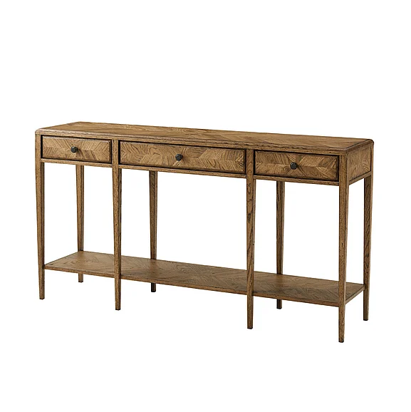 Theodore Alexander Nova Two Tiered Console Table in Dawn TAS53036.C253