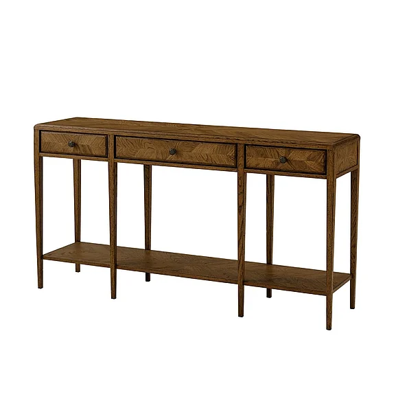 Theodore Alexander Nova Two Tiered Console Table in Dusk TAS53036.C254