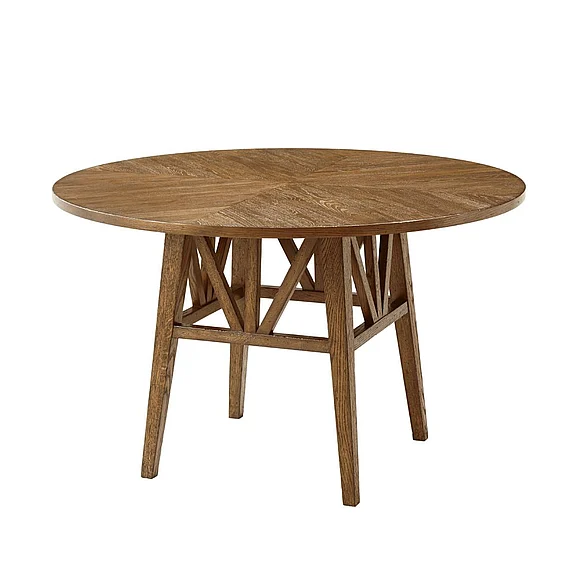 Theodore Alexander Nova Round Dining Table in Dawn TAS54083.C253 CLOSEOUT