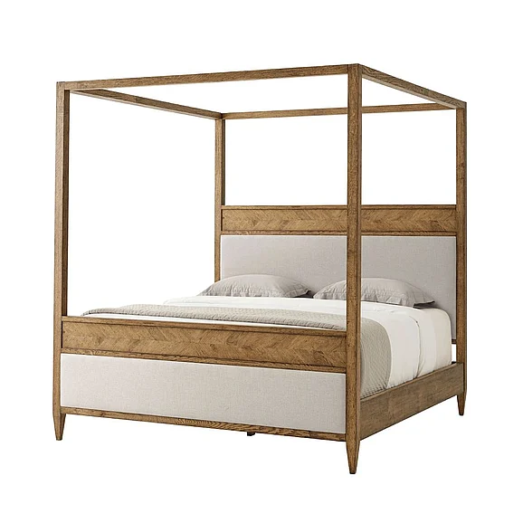 Theodore Alexander Nova King Canopy Bed in Dawn TAS83025.1BUS CLOSEOUT