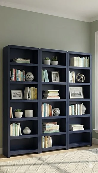 Aspenhome Taylor 3pc Bookcase Set in Malta Blue
