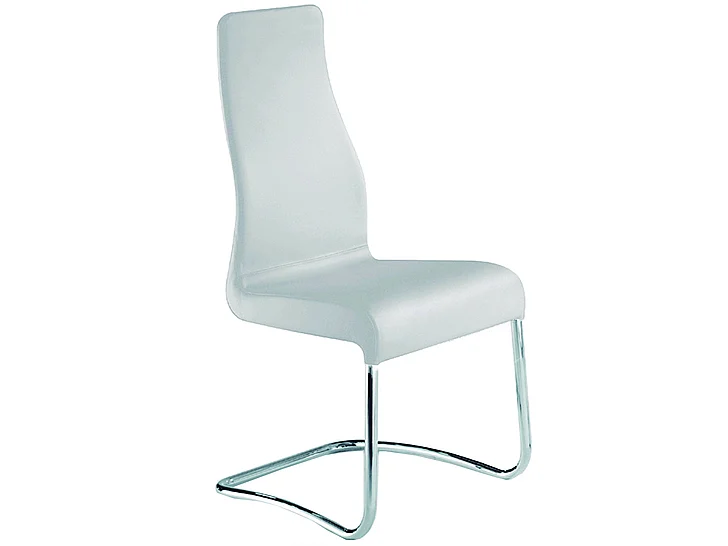 Casabianca Home Florence Italian Leather Dining Chair by Talenti Casa (Set of 2) in White TC-2004-WH