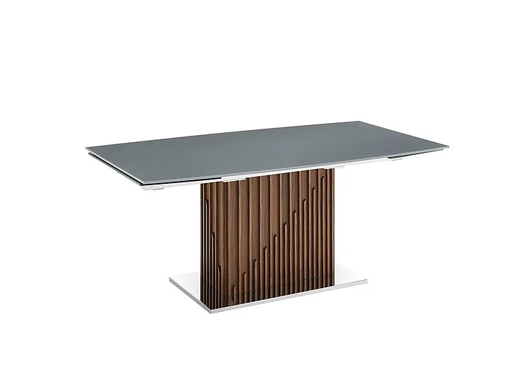 Casabianca Home Moon Extendable Dining Table in Gray Glass TC-MAN08WALGRY