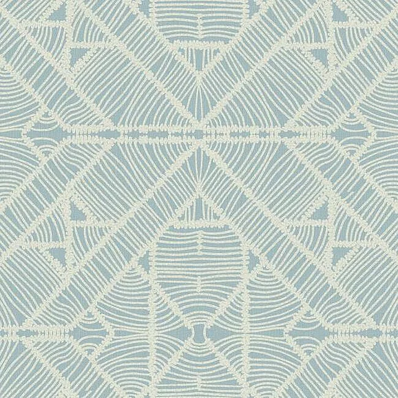 York Tropics Resource Library E23 Diamond Macrame Wallpaper in Blue TC2704 (Double Roll) FedEx/UPS