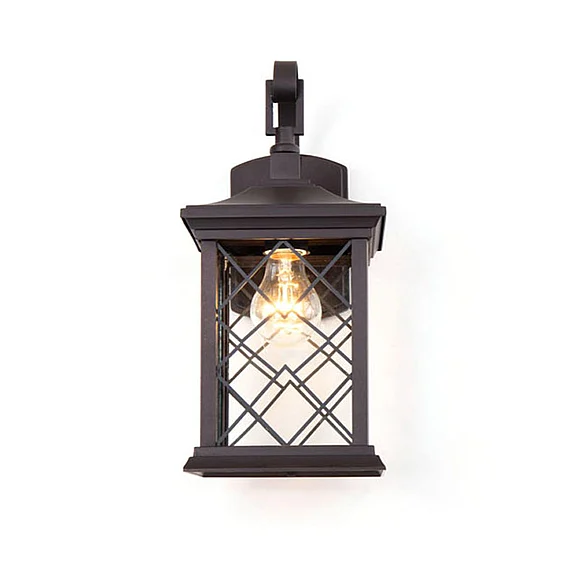 Bethel Outdoor Wall Sconce in a Old Bronze Colored Frame and Clear Glass Shade TD25W8B