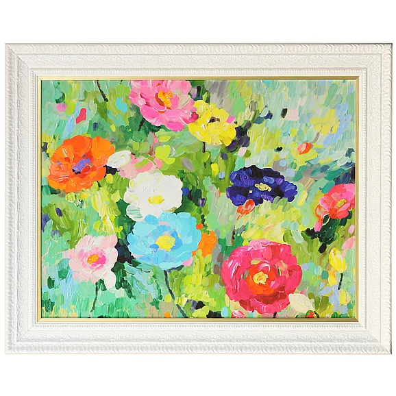 StyleCraft Tamara Day Colorful Flowers III Framed Canvas TDW50054