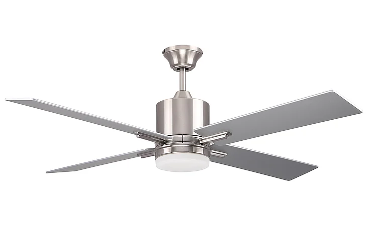 Craftmade 52" Teana in Brushed Polished Nickel w/ Brushed Nickel/Walnut Blades TEA52BNK4