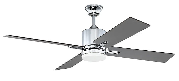 Craftmade 52" Teana in Chrome w/ Brushed Nickel/Walnut Blades TEA52CH4