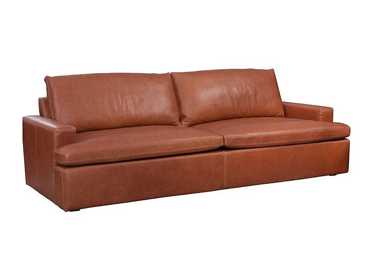 Spectra Home Ted Sofa in Brighton Saddle Brown CLOSEOUT