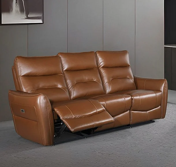 Furniture of America Terentius Power Sofa in Caramel Brown FM69006BR-SF-PM