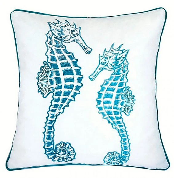 Furniture of America Terrie Accent Pillow in Teal PL8073-2PK