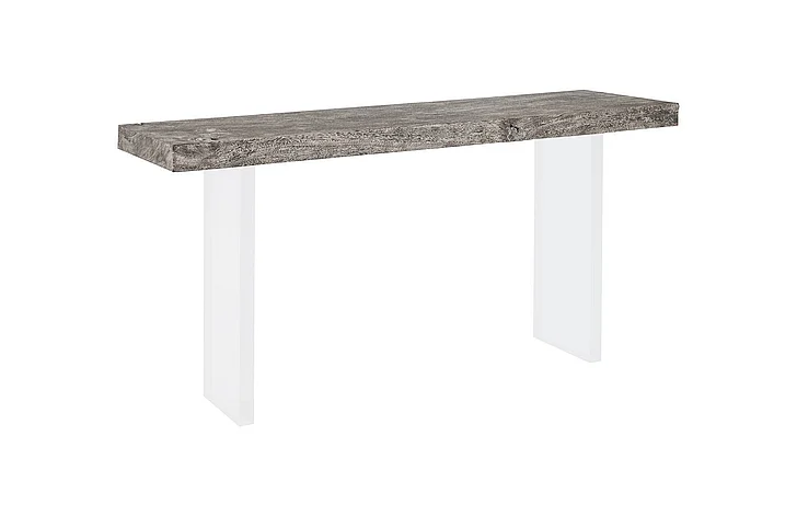 Phillips Collection Floating Console Table in Gray Stone TH100570