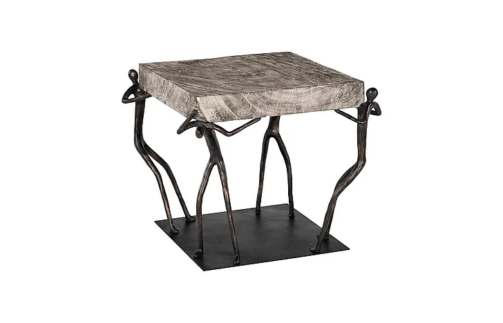 Phillips Collection Atlas Side Table in Gray Stone TH100837
