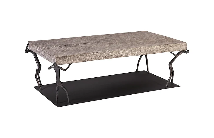 Phillips Collection Atlas Coffee Table in Gray Stone TH100838