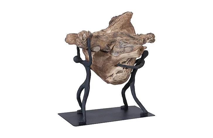 Phillips Collection Atlas Lifting Wood Sculpture in Natural TH100849