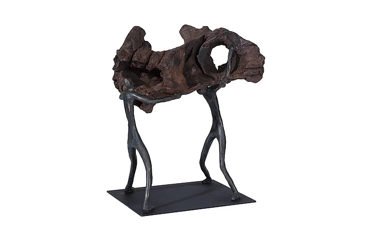 Phillips Collection Atlas Balancing Wood Sculpture in Natural TH100850