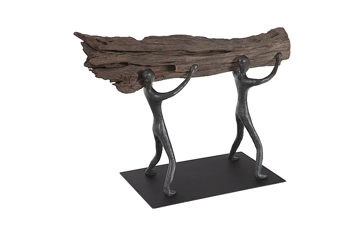 Phillips Collection Atlas Balancing Log Sculpture in Natural TH100851