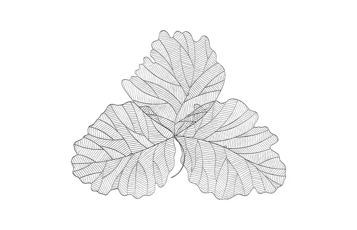 Phillips Collection Large Tri Leaf Wall Art in Antique Silver TH100857