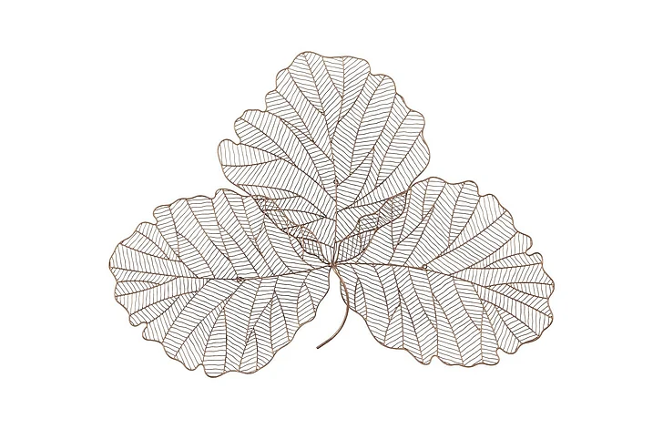 Phillips Collection Medium Tri Leaf Wall Art in Copper TH100859