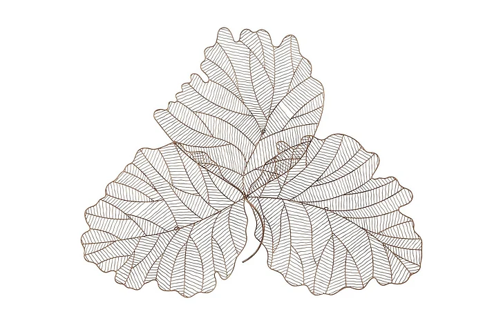 Phillips Collection Large Tri Leaf Wall Art in Copper TH100860
