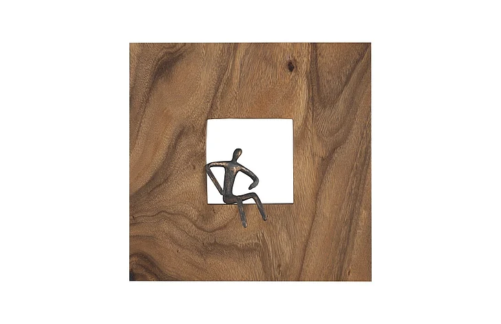 Phillips Collection Atlas Akimbo Figure Square Wall Decor in Natural TH101651