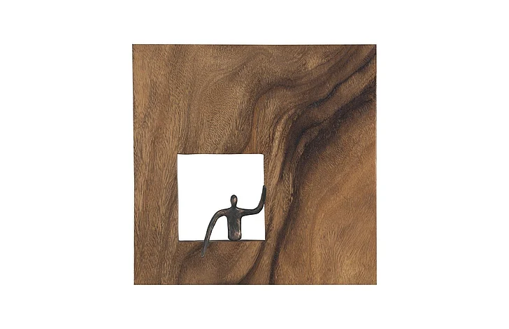 Phillips Collection Atlas Leaning Figure Square Wall Decor in Natural TH101653