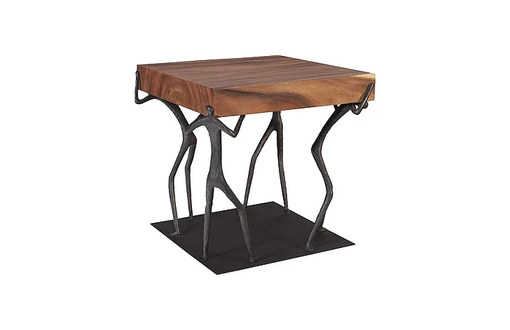 Phillips Collection Atlas Side Table in Natural/Black TH101824