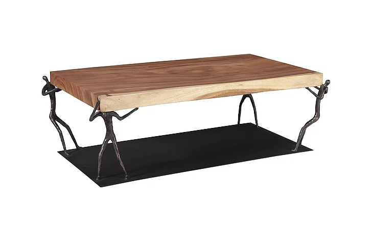 Phillips Collection Atlas Large Coffee Table in Natural/Black TH101825