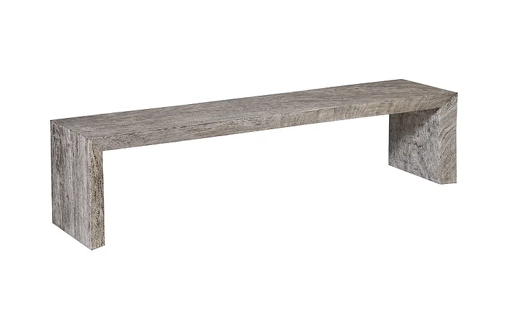 Phillips Collection Waterfall Bench in Gray Stone TH101895
