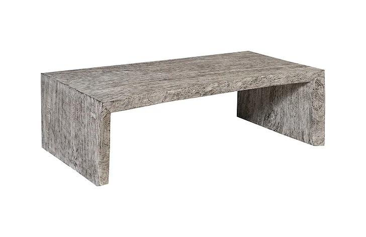 Phillips Collection Waterfall Coffee Table in Gray Stone TH101896