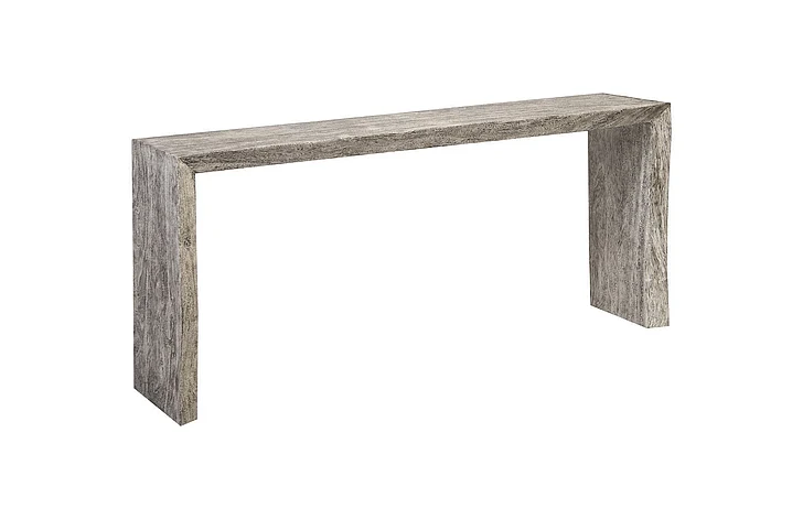 Phillips Collection Waterfall Console Table in Gray Stone TH101898