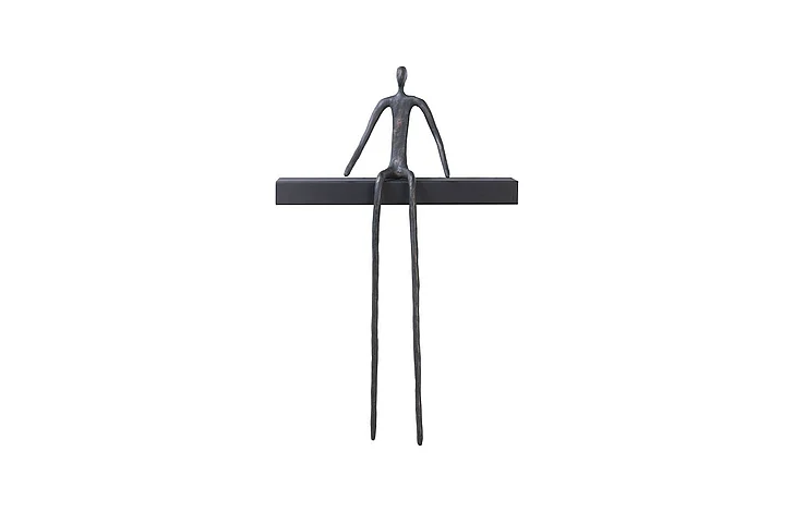 Phillips Collection Short Moveable Sitting Man Shelf in Bronze/Black TH103472