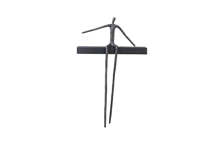 Phillips Collection Short Moveable Leaning Man Shelf in Bronze/Black TH103474