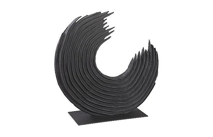 Phillips Collection Swoop Tabletop Sculpture Small in Black TH103477