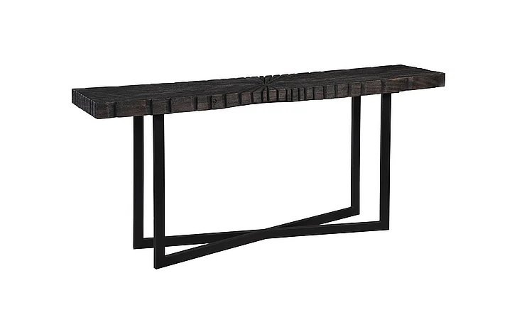 Phillips Collection Chainsaw Console Table in Burnt Black TH103558