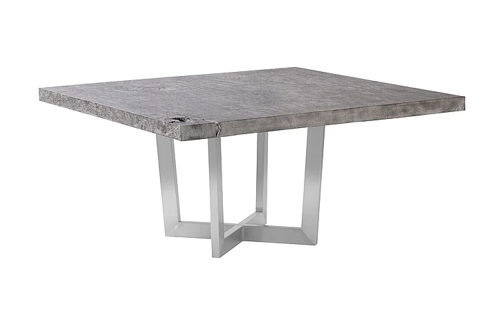 Phillips Collection Origins Straight-Cut Dining Table in Gray Stone TH103802