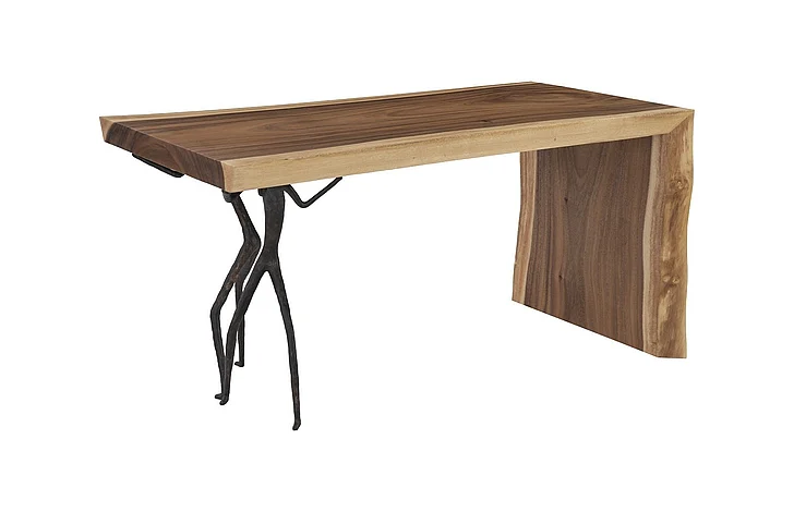 Phillips Collection Waterfall Leg Atlas Desk in Natural/Black TH103927