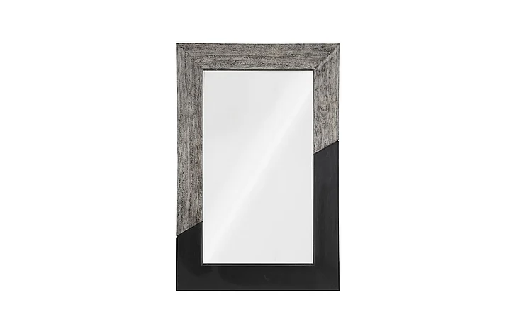 Phillips Collection Geometry Large Mirror in Gray Stone/Black TH105236