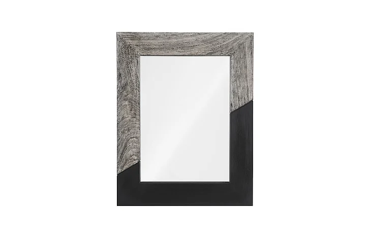 Phillips Collection Geometry Small Mirror in Gray Stone/Black TH105237