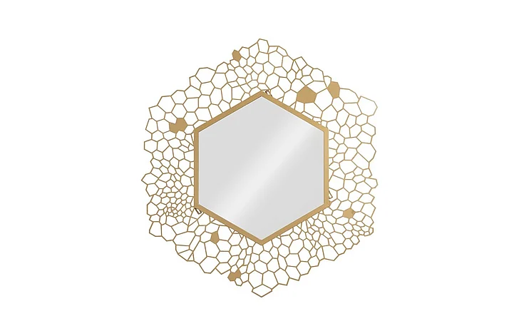 Phillips Collection Honeycomb Hexagon Mirror in Brass TH107116