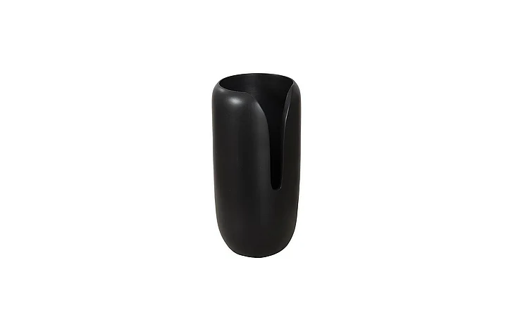 Phillips Collection Small Interval Wood Vase in Black TH107162