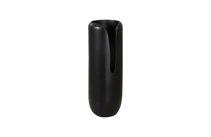 Phillips Collection Large Interval Wood Vase in Black TH107164