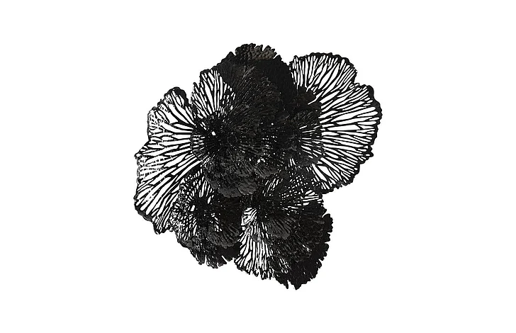 Phillips Collection Large Flower Wall Art in Black TH108320