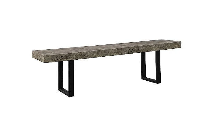 Phillips Collection Origins Straight Edge Bench in Gray Stone and Black TH108706